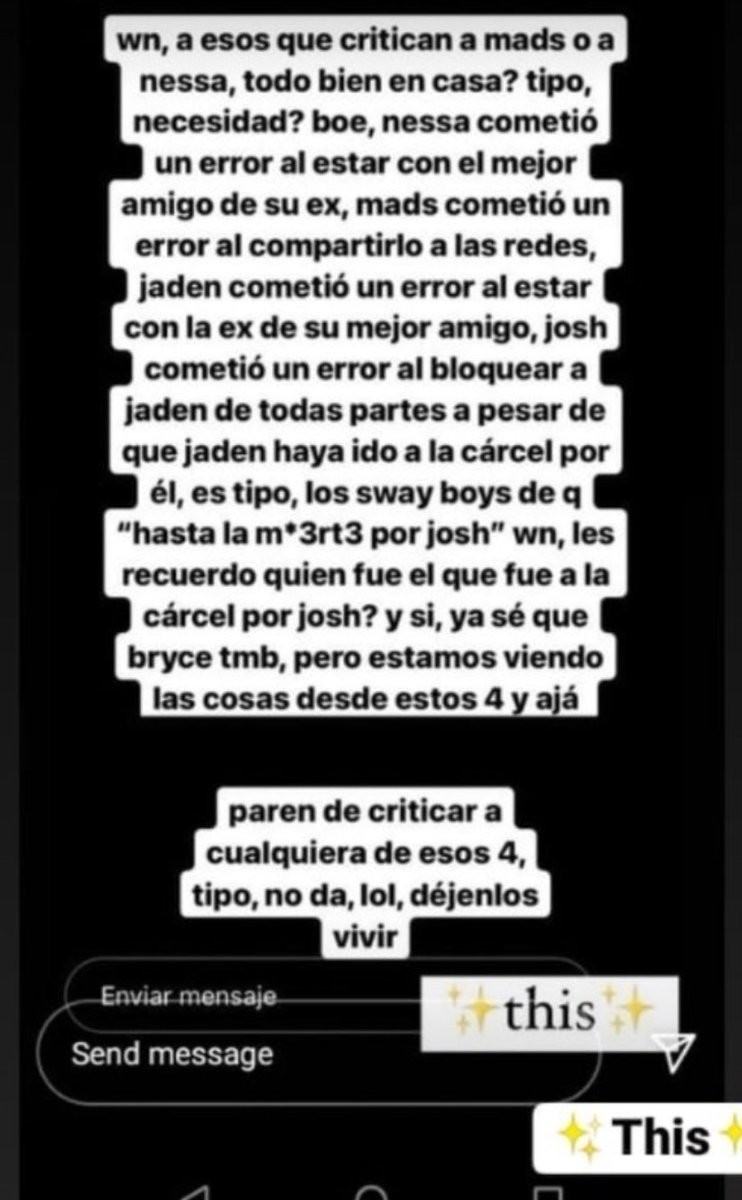 sckmytit's tweet image. nessa y jaden cometieron el error de querer ser felices? no nena, simplemente no.
Ambos no tenían en mente que las cosas pasarían. Sentir sentimientos por alguien no puede ser un error.
No elegimos de quien enamorarnos.