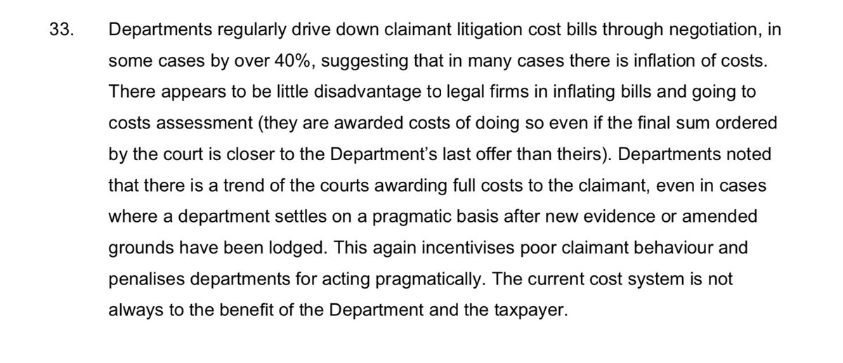 Finally, given that many legal aid solicitors’ firms only survive financially by getting paid for defeating the Home Office in court, it’s pretty galling to see the Home Office complaining about having to pay up when it’s acted unlawfully, or boasting about not doing so 11/