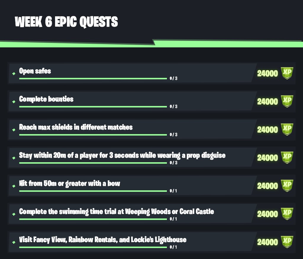 iFireMonkey on Twitter "🏆 Challenge Leaks Week 6 Epic & Legendary Challenges! 🏆 What are your
