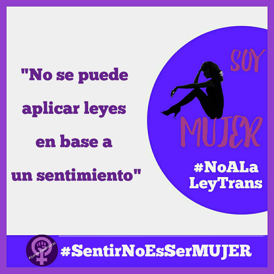 El género es la base sobre la que descansa la subordinación sexual de las mujeres y la violencia ejercida contra nosotras
#SentirNoEsSerMujer
#JuevesFeministas