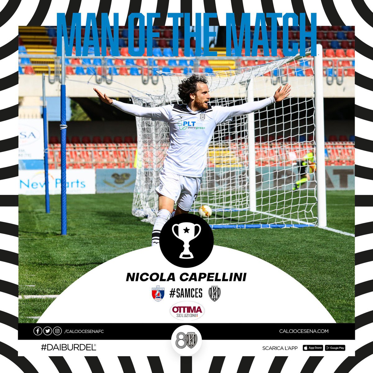 calciocesenafc's tweet photo. 🤩 Tanti voti per Davide #DiGennaro e Luca #Ricci, ma il #ManOfTheMatch by OTTIMA di #SAMCES è Nicola #Capellini
🥇Primo gol in stagione e premio di migliore in campo: non male come domenica Nick!
#ManOfTheMatch #Ottima https://t.co/meO4YgMlv5