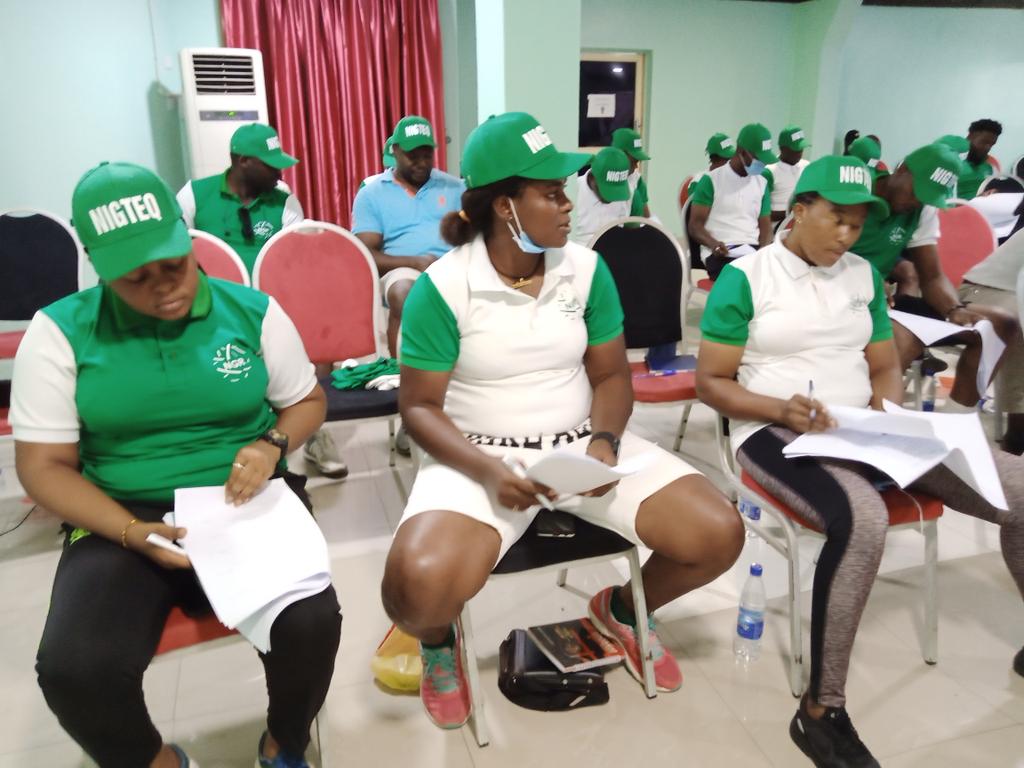 BCSports5's tweet image. On the final day of the @nigteq  4-day capacity training which started on Saturday, April 10, participants underwent a 30 Minute written test. 

First was the training coaches while the referees will take their time as well
It has been 4 days of impactful event. Kudos to @nigteq