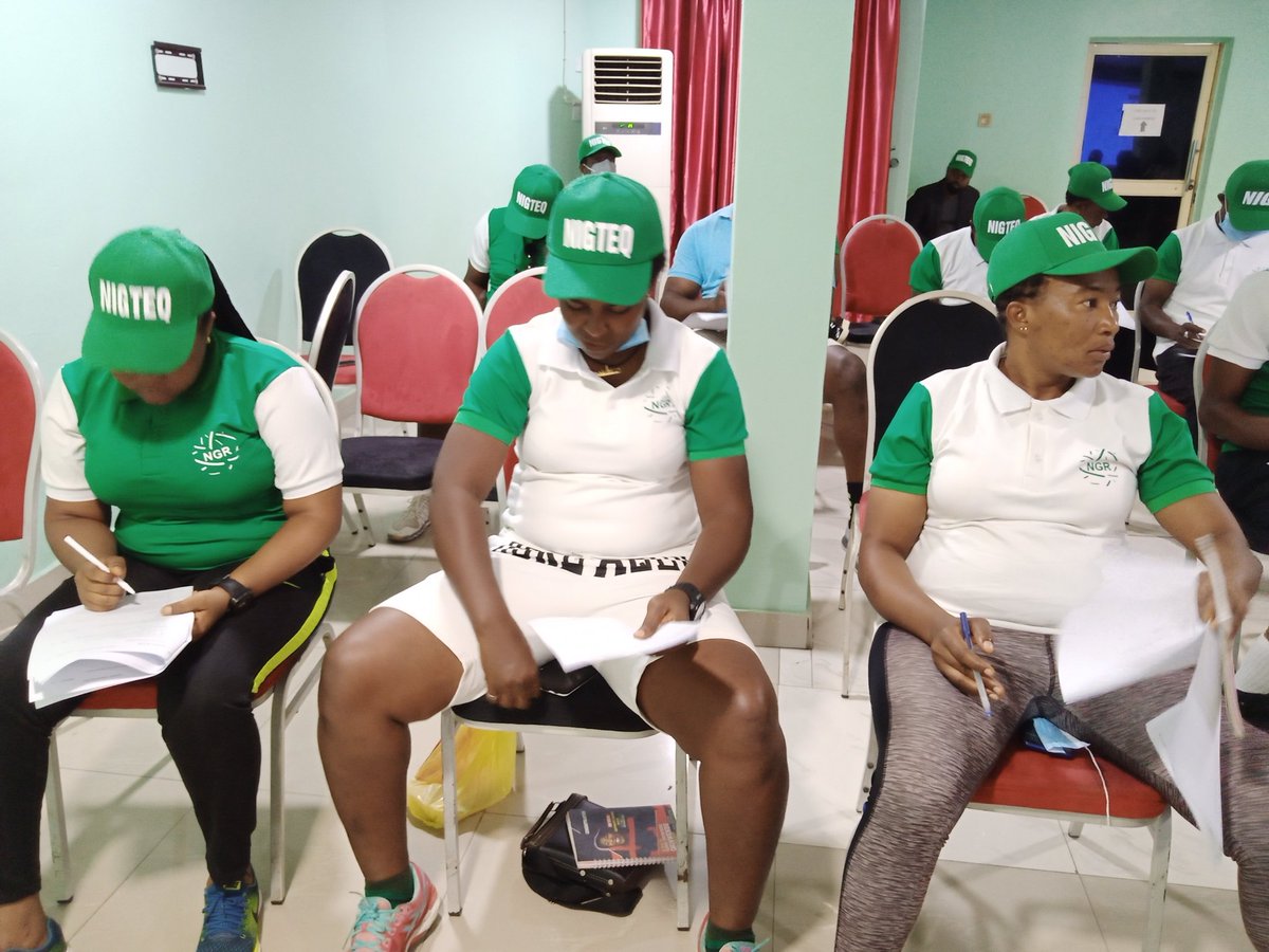 BCSports5's tweet image. On the final day of the @nigteq  4-day capacity training which started on Saturday, April 10, participants underwent a 30 Minute written test. 

First was the training coaches while the referees will take their time as well
It has been 4 days of impactful event. Kudos to @nigteq