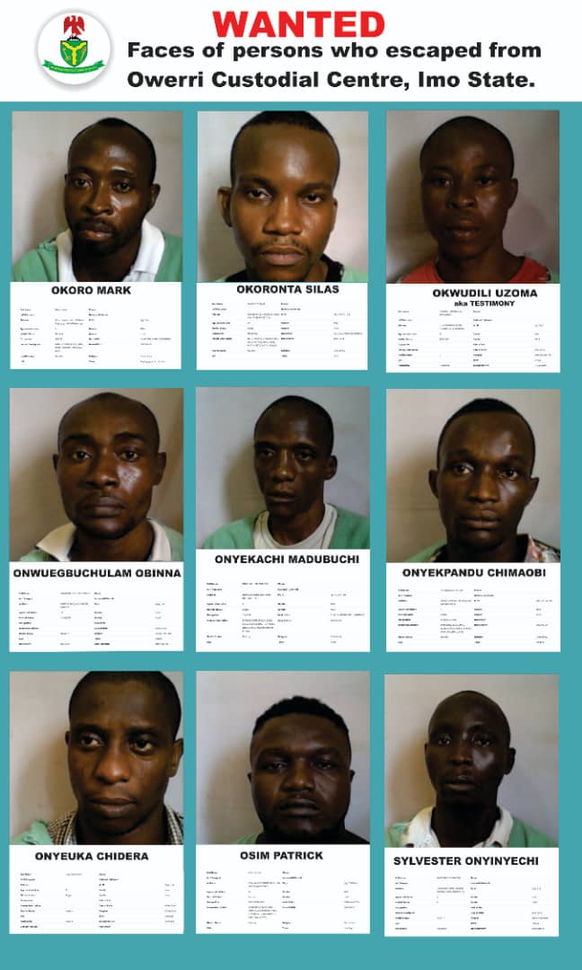 CorrectionsNg's tweet photo. Escapees of Owerri Custodial Centre, Imo State https://t.co/Srcivq7Smd