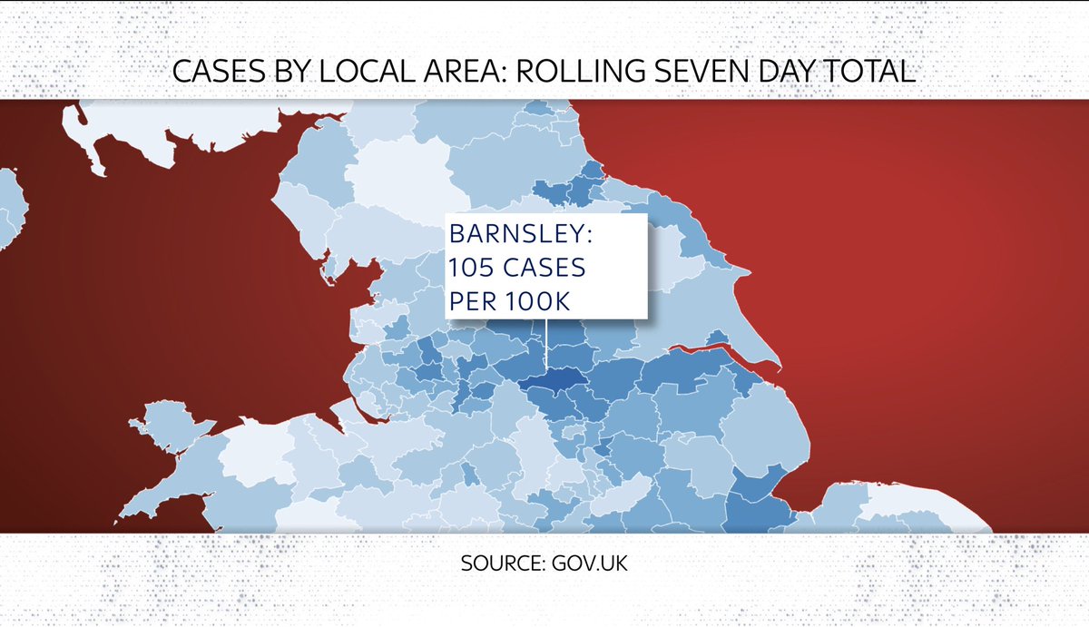 One problem with heatmaps is that while they do a good job of depicting regional variation, they don’t give you much context.And they can look more dramatic when the national avg is low (as it is right now). So.Here are three “hotspots”: Clackmannanshire, Corby & Barnsley: