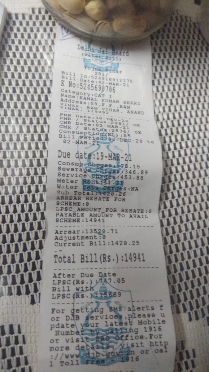 ChiragN01570710's tweet photo. Name : Kamal Sekhri
Address : 59, Ram Vihar, Anand Vihar  Delhi - 92
K No : 5245690706
Issue : NO WATER SUPPLY SINCE LAST 2 DAYS
Mob : 9999414580

@DelhiJalBoard @raghav_chadha @msisodia @ArvindKejriwal 

Please help and resolve at the earliest !! https://t.co/WfoFvckD77