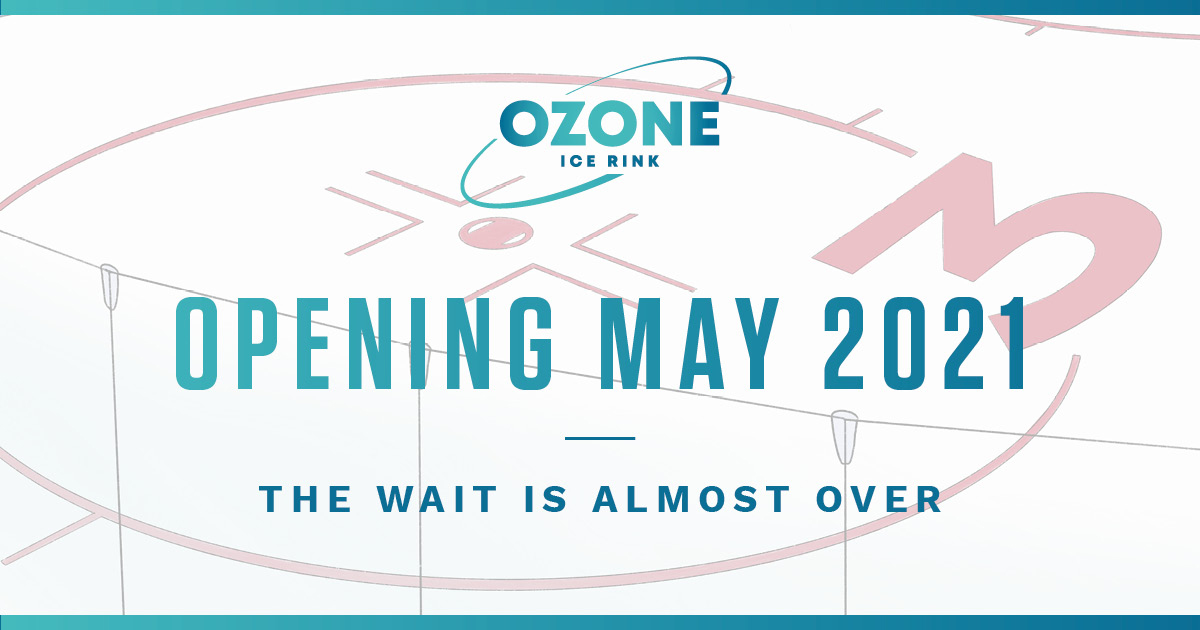 The wait is almost over! We're thrilled to announce we'll be opening our doors next month. Our online booking system goes live next week so head over to our websites to secure your spot. We can't wait to see you at the Ozone Rink. #ozonerink #ozonehockey #getreadyforozone