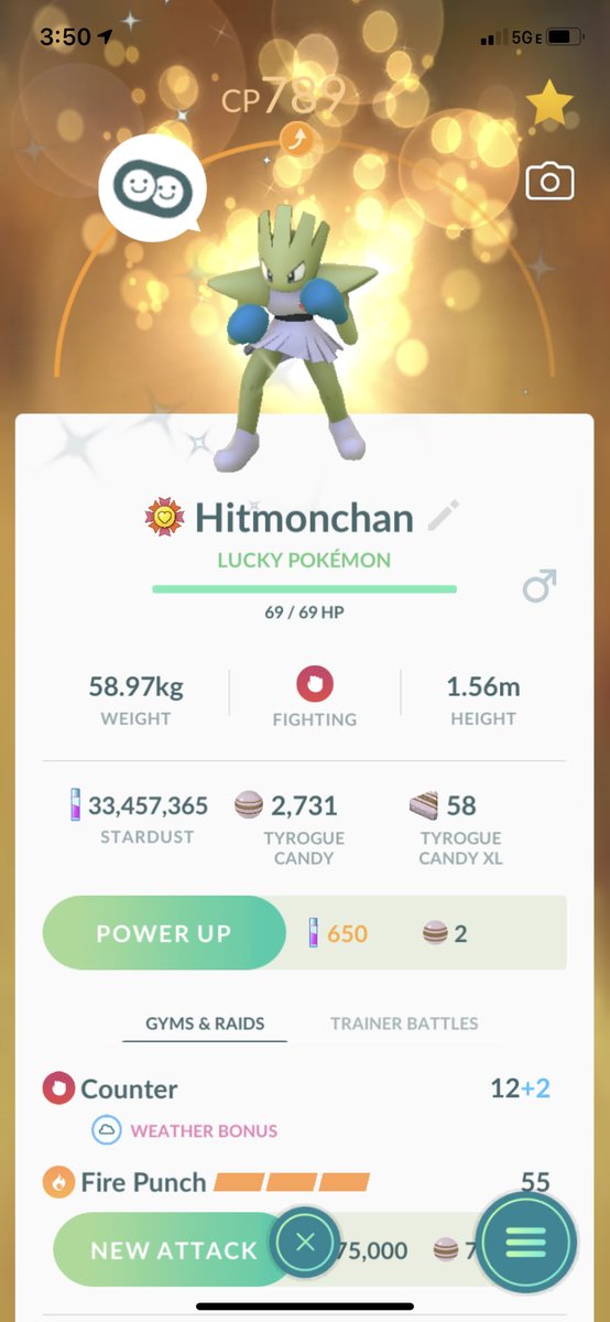DisneyMomRachel's tweet photo. Newest best buddy! Super stoked on this one. Now I work an XL candy. @thetrainerclubb #TTC4Life #lucky #ahiny #PokemonGo https://t.co/LMBq15KsxB