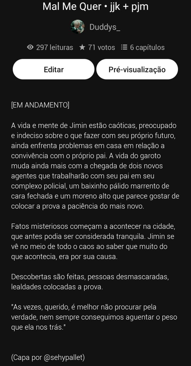 Duddys_'s tweet photo. °Sejam muito bem vindos a Mal Me Quer 🦋

• Fanfic postada na plataforma do wattpad.
• Sigam a thrend de divulgação 🔥

–> Dêem RT e deixem o favorito se possível ♡

#RUIVINHOMALDITO https://t.co/Cn0tUJ5ZrF