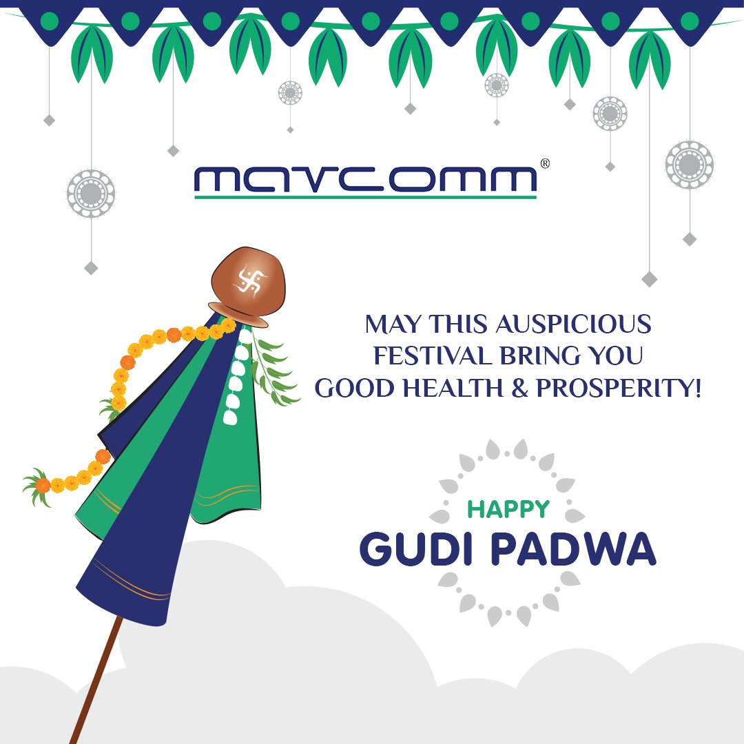 MavcommGroup's tweet photo. Here's wishing for a brighter and better tomorrow!
Mavcomm wishes everyone a very happy Gudi Padwa.        #HappyGudiPadwa https://t.co/tAg5eYM2yU