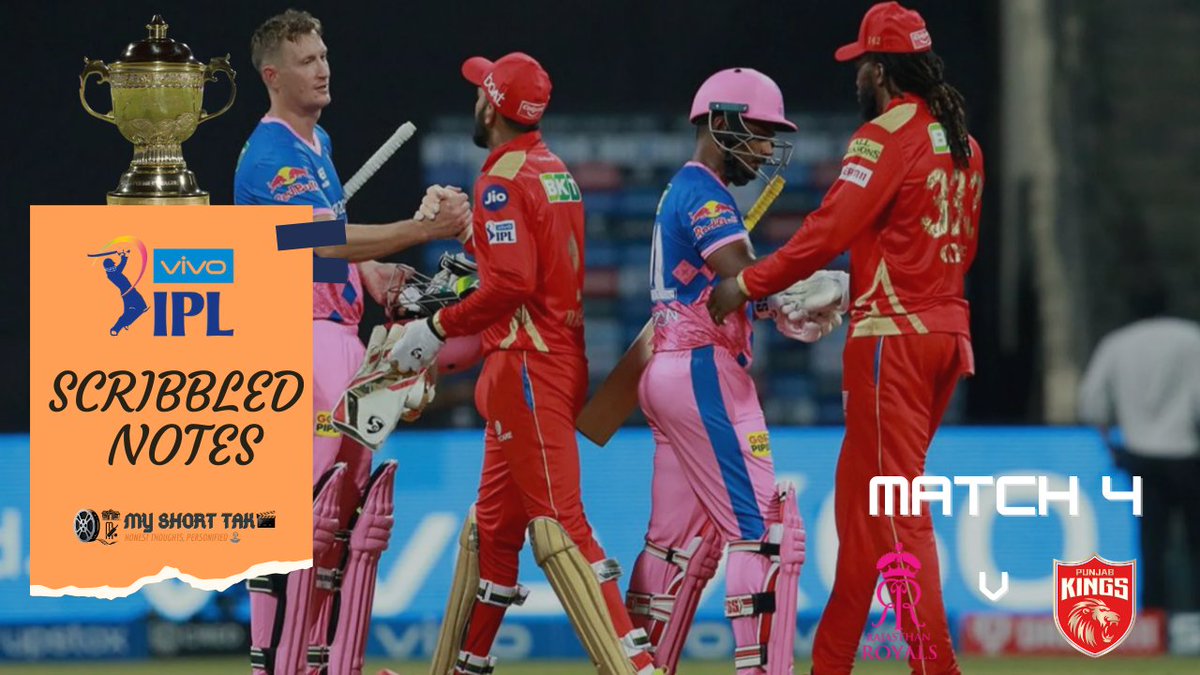 MyShortTake's tweet image. Season ka pehla heartbreak!!! Oh Sanju, all I thought till I slept yesterday was what if you had connected that last ball!!!

Match notes available @ bit.ly/2QkbhPo

#scribblednotes #IPL2021 #IPL