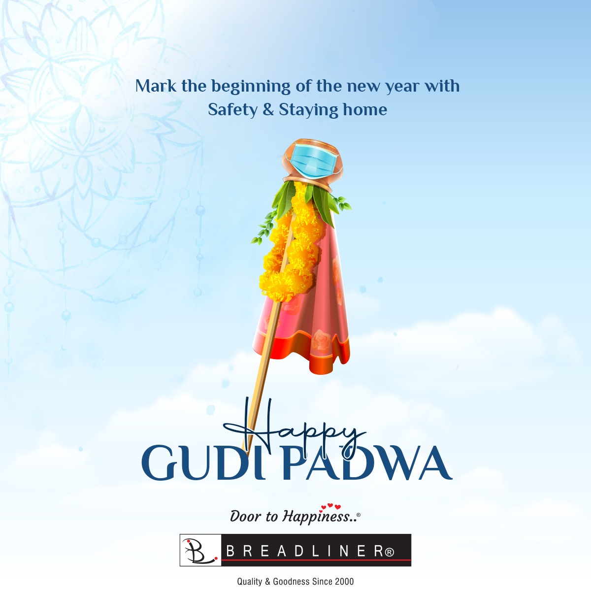 We hope that your life endowed with happiness and a lot of success!  
🌹 Happy Gudi Padwa to you and your family members. 🌹 

#Breadliner #ChooseBl  #gudipadwa2021 #gudipadwaspecial 
#happydays #gudipadwacelebration #newyear