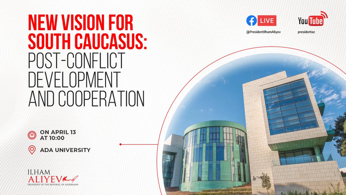 New Vision for South Caucasus: Post-conflict Development and Cooperation. youtu.be/2TYG8zmGBms