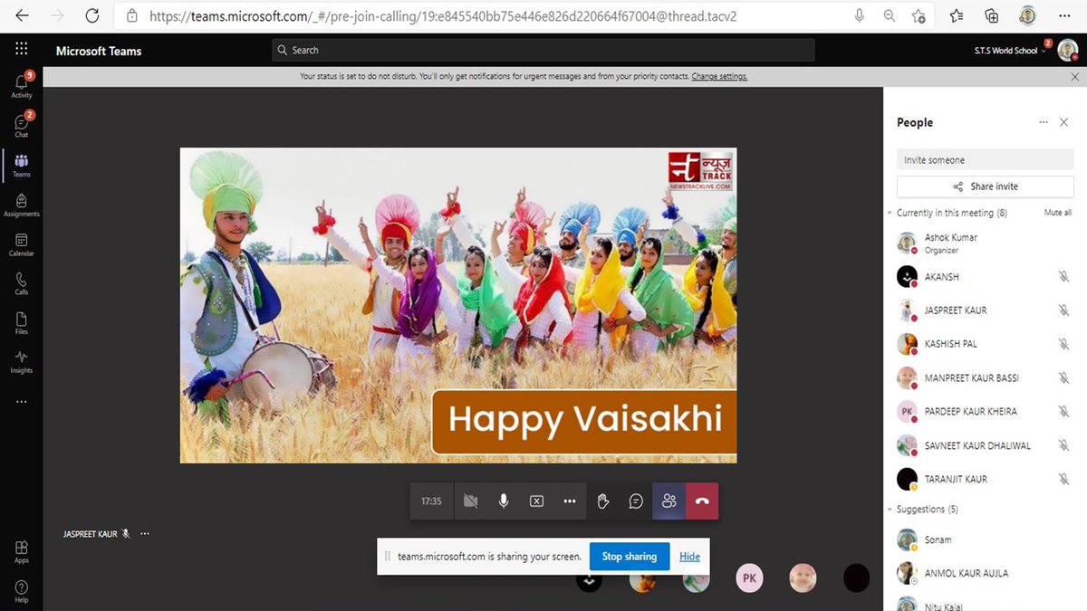 Special Online Class for <a href="/STSWSRAJGOMAL/">S.T.S. World School (Official)</a> Class 12 students on #Vaisakhi taken by <a href="/sonu777/">Ashok</a>. Students participated and share their knowledge, thoughts and experience on #Vaisakhi fastival.
<a href="/Prabhjo60556013/">Prabhjot Gill</a> 
<a href="/JuanaTech/">Juana Technologies</a> 
<a href="/MicrosoftEDU/">Microsoft Education</a> 
@KhullarY