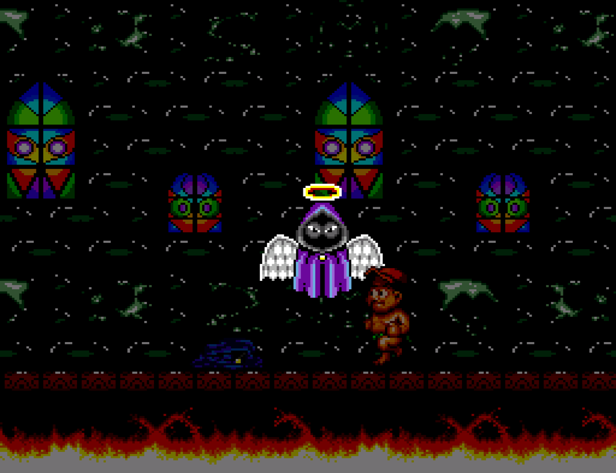 SirArturo3's tweet photo. Pues esto se acaba ya, no me hubiera importado una fase más sinceramente! Ha llegado de revertir el hechizo lanzado sobre Tina, y que la ha convertido en piedra! Espero volver a verte pronto #MasterHiggins!
#Retrogames #SuperAdventureIsland #PixelArt #SuperNintendo https://t.co/iTzXyE1ccc