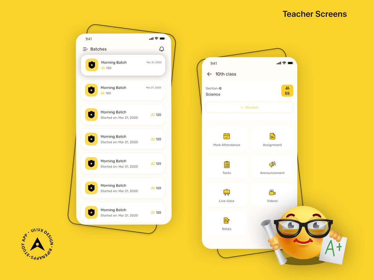 RipenAppsTech's tweet image. Having a smooth &amp;amp; flawless UI/UX design of your academic management app is a required thing.

Here, see the eye-captivating UI/UX designs.

Explore more: bit.ly/2QlR4ZS

#appdesign #edtechapp #mobileappuiux #ui #ux #uiux #design #uidesign #educationapp #ripenapps