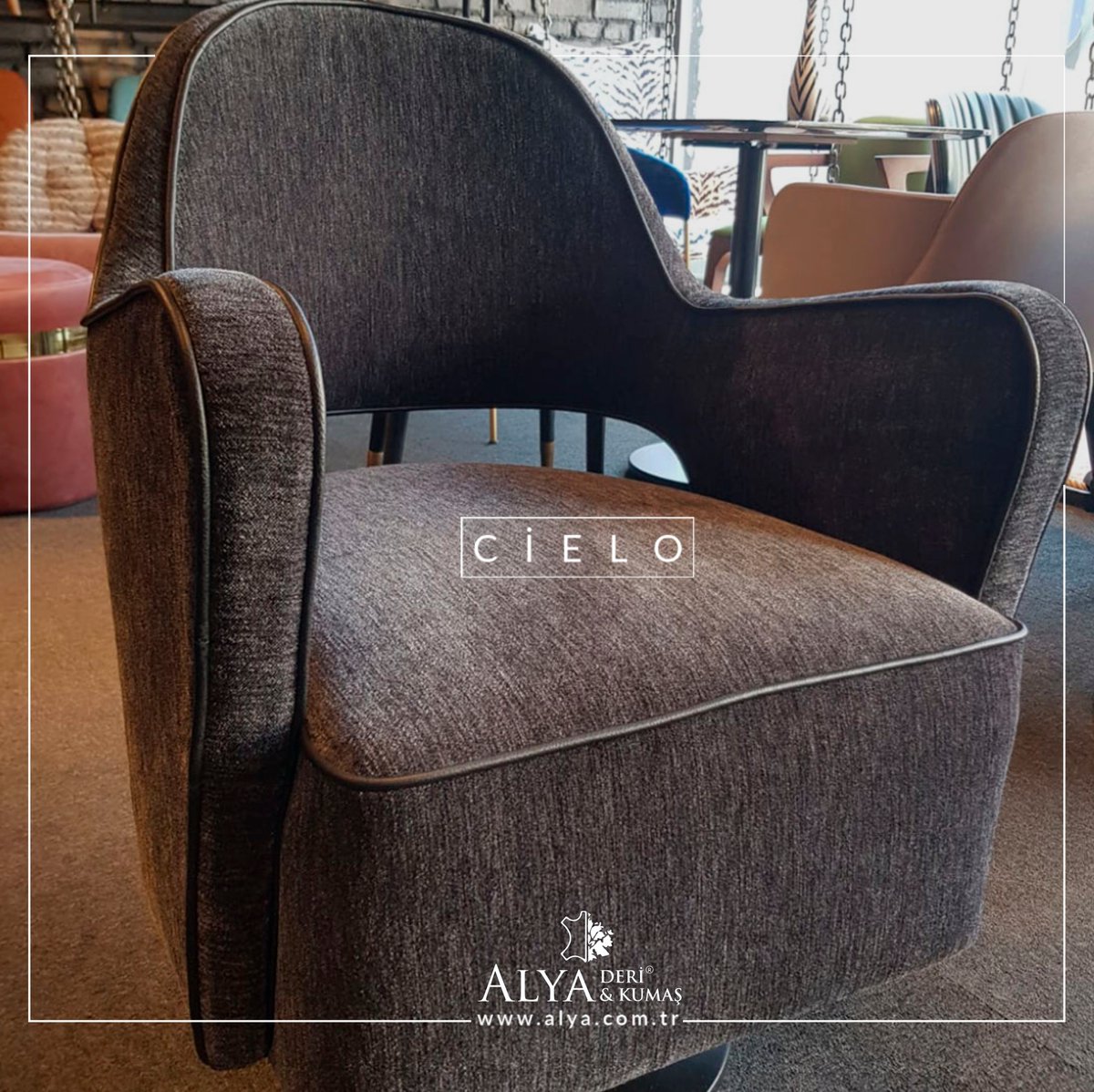 Döşemelik kumaş Cielo’nun tüm renklerini keşfetmek için alya.com.tr'yi ve Alya mağazamızı ziyaret edebilirsiniz.

#alyaderikumaş #deri #içmimar #döşemelikkumaş
#döşemeliksunideri #artinteriors #upholsteryfabric
#upholsteryartificialleather #kumaş #perde #curtain