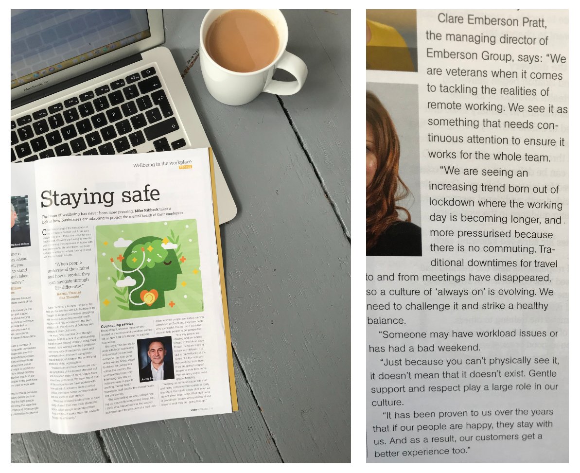 EmbersonGroup's tweet image. In the April issue of @insiderswest Clare, our Group MD, is featured alongside other business leaders talking about wellbeing in the workplace. For the full insight: bit.ly/3dep6Z2
#stressawarenessmonth #marketing #creative #business #southwest #dowelldogood #justbe