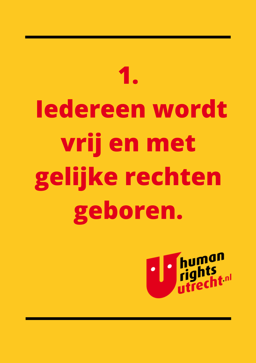 Wekelijks post Human Rights Utrecht een van de 30 mensenrechten. Heb jij een mooi voorbeeld hoe jouw organisatie zich inzet voor mensenrechten? Laat het ons weten via een reactie of info@humanrightsutrecht.nl.