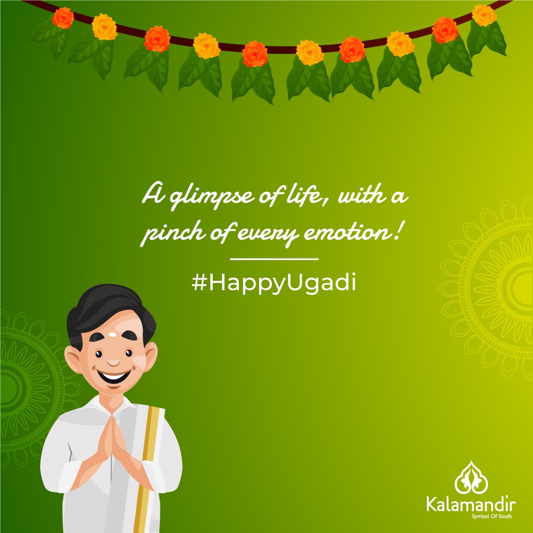 kalamandir's tweet photo. Let the new beginnings bloom the best joys for you &amp; your loved ones until eternity! Kalamandir wishes you all a very Happy Ugadi.
Stay home - Stay Safe - Keep Shopping Online.
#happyugadi #Ugadi #Ugadi2021 https://t.co/XTf8YiXBFq