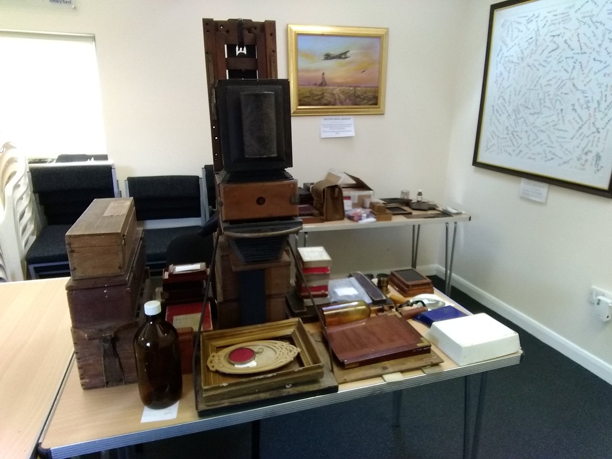 Photographic items ready to be returned to the darkroom display unit at Woodhull Spa Cottage Museum with the support of the Collection Care team. Museum to open 20 May. #Museums #heritage #