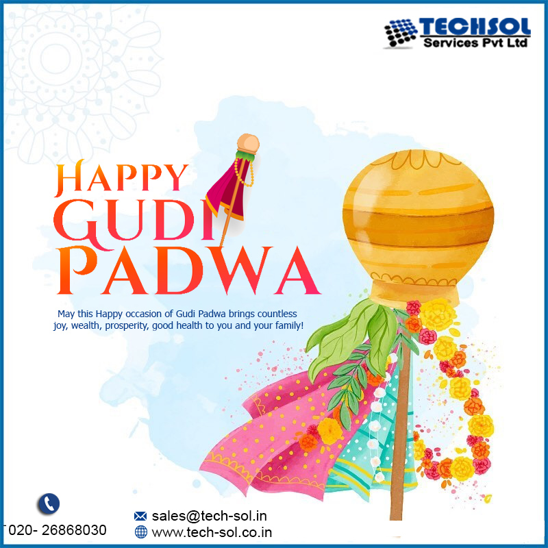 TechSolService1's tweet image. May This Happy Occasion Of Gudi Padwa Brings Countless Joy Wealth Prosperity Good Health To you And Your Family.
Wish You All A Very Happy Gudi Padwa &amp;amp; New Year From TechSol Services Pvt Ltd Family.
#GudiPadwa #GudiPadwa21 #NewYear21 #HappyNewYear