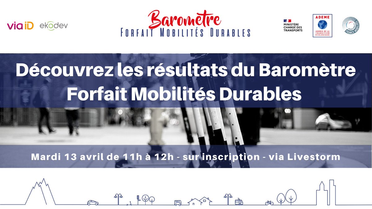 Les résultats du baromètre “Forfait Mobilités Durables” dressent un bilan du déploiement du dispositif par les employeurs. 📈 les statistiques du #FMD 👍 les modes de #mobilité plébiscités 💪 les motivations et les freins À découvrir en live à 11h : swll.to/barometrefmd.