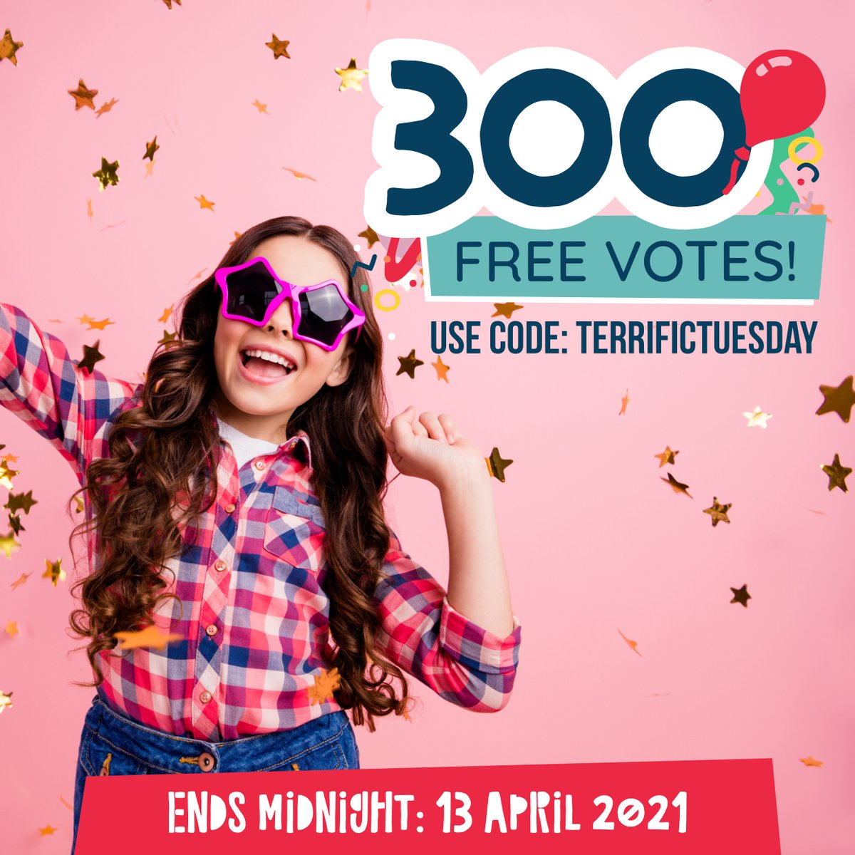 CuteKidZA's tweet photo. Don't miss out on free votes. We have a #bonus code available. Simply type TERRIFICTUESDAY for 300 free #votes for any kid taking part in April Cute Kid competition https://t.co/0AGU471Hvt https://t.co/Aefu67aYqH