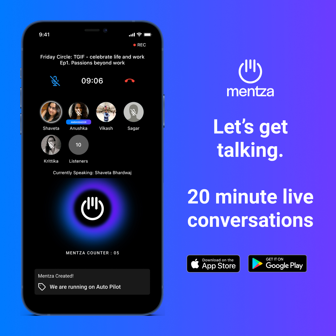mentza_app's tweet photo. Got a question about personal branding, technology, social issues, investing or art? Create @MentzaCircles to find some answers. 
#explore #everydayfix #growthmindset #mentza #mentzacircles #live #audioconversation #20minuteconversation