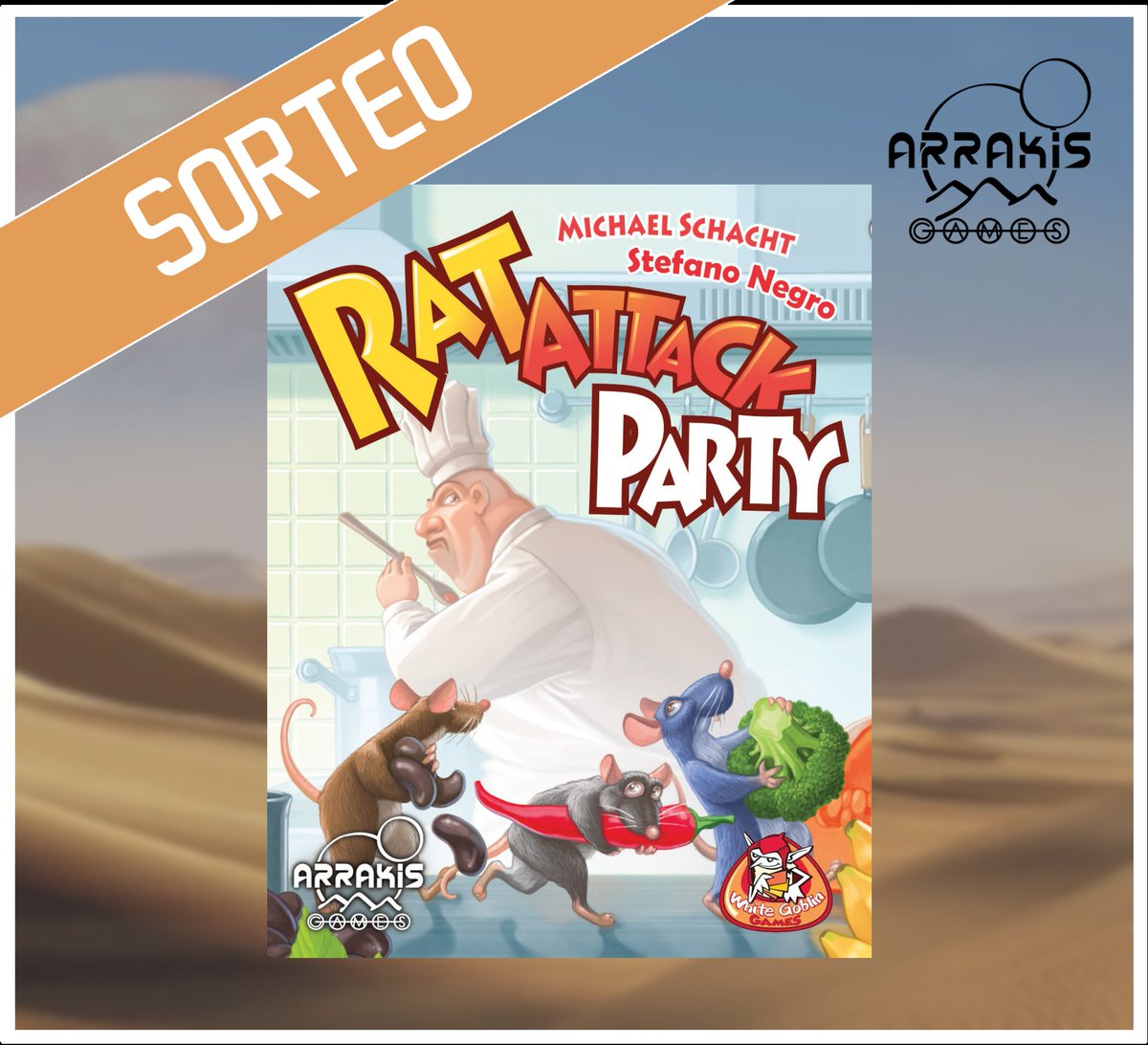 Esta semana llega a tiendas Rat Attack Party y tenemos un sorteo para celebrarlo de DOS ejemplares!!!

Para participar:

Sigue a <a href="/ArrakisGames/">Arrakis Games</a>
❤️ Y 🔄 este tweet

Suerte a tod@s, anunciaremos los ganadores el viernes 16 de Abril!!!
