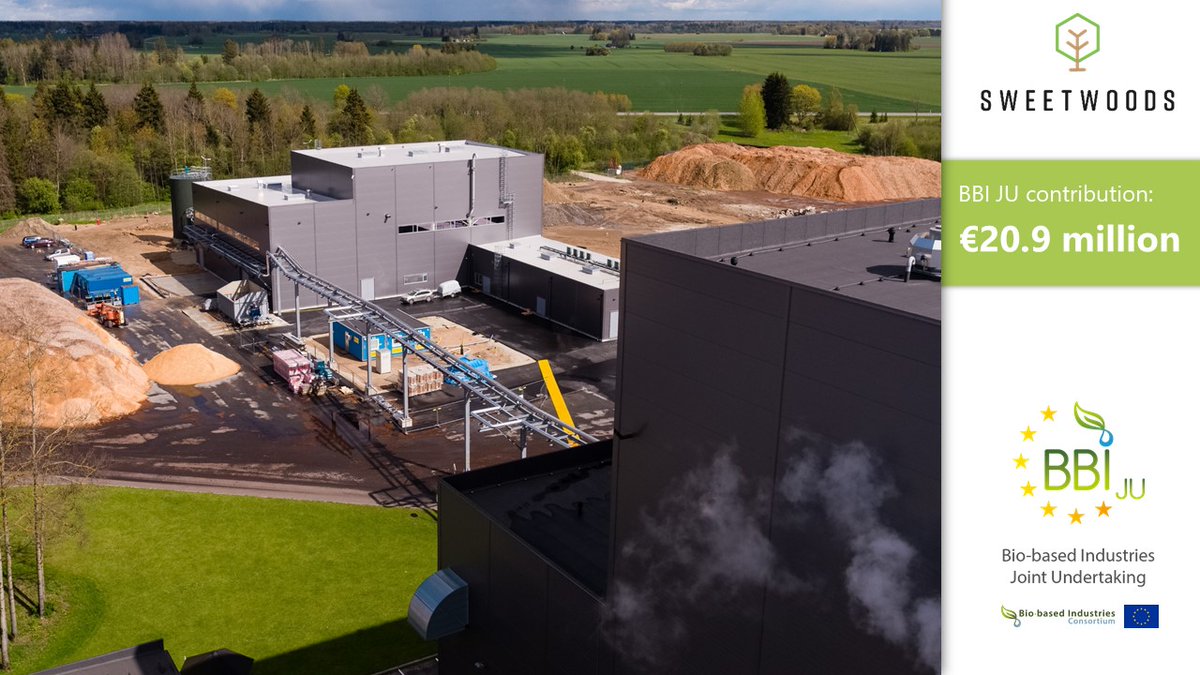 The BBI JU-funded <a href="/SWEETWOODS_EU/">SWEETWOODS</a> project is building a #flagship #biorefinery in Imavere, #Estonia 🇪🇪. 

The plant is using wood residues to produce #biobased 🌱 lignin &amp; sugars that, once processed, can replace fossil-based chemicals ✅.