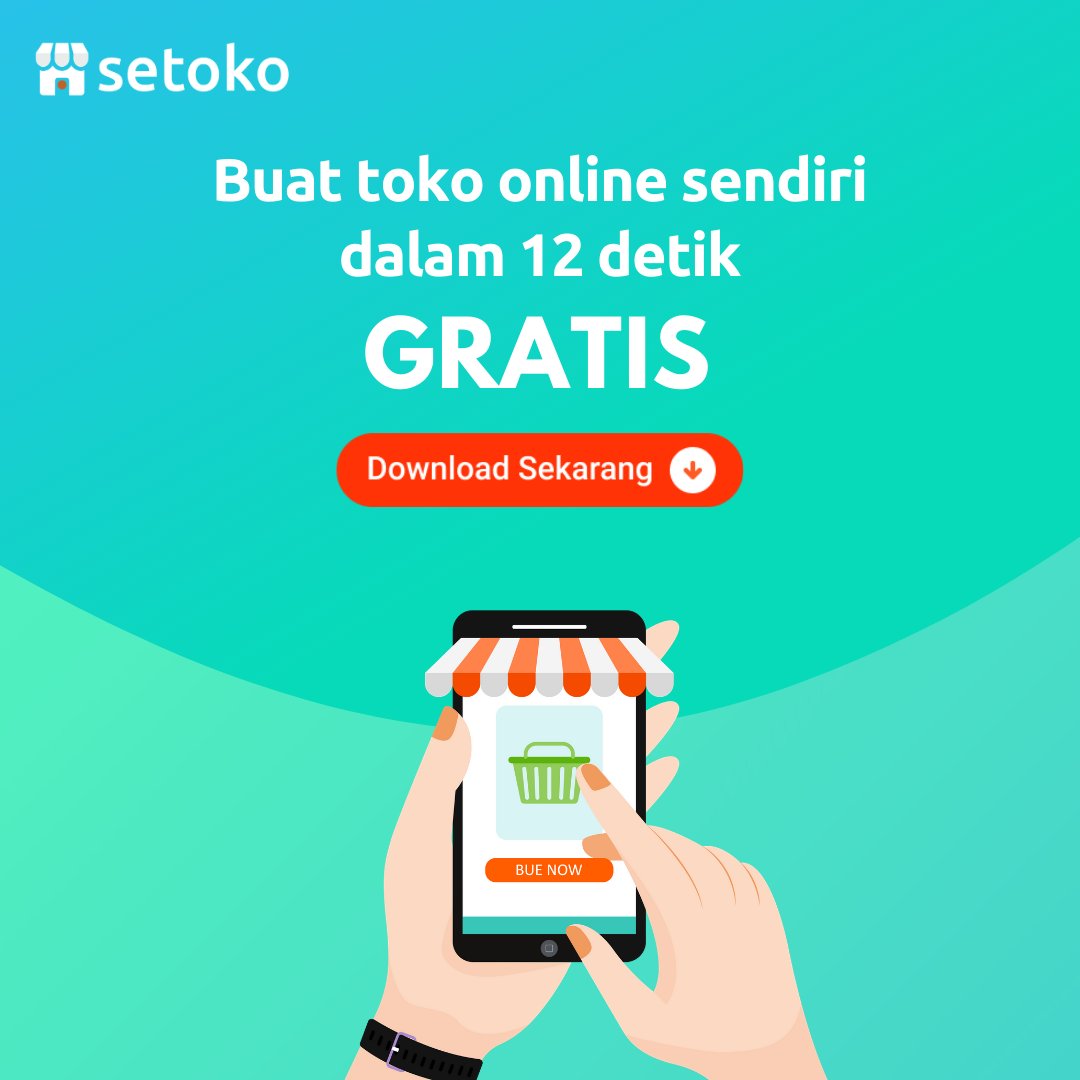 Buat Toko Online sendiri cuma 12 detik loh gaes! GRATIS lagi.. Yuk buruan bikin toko online pake Setoko