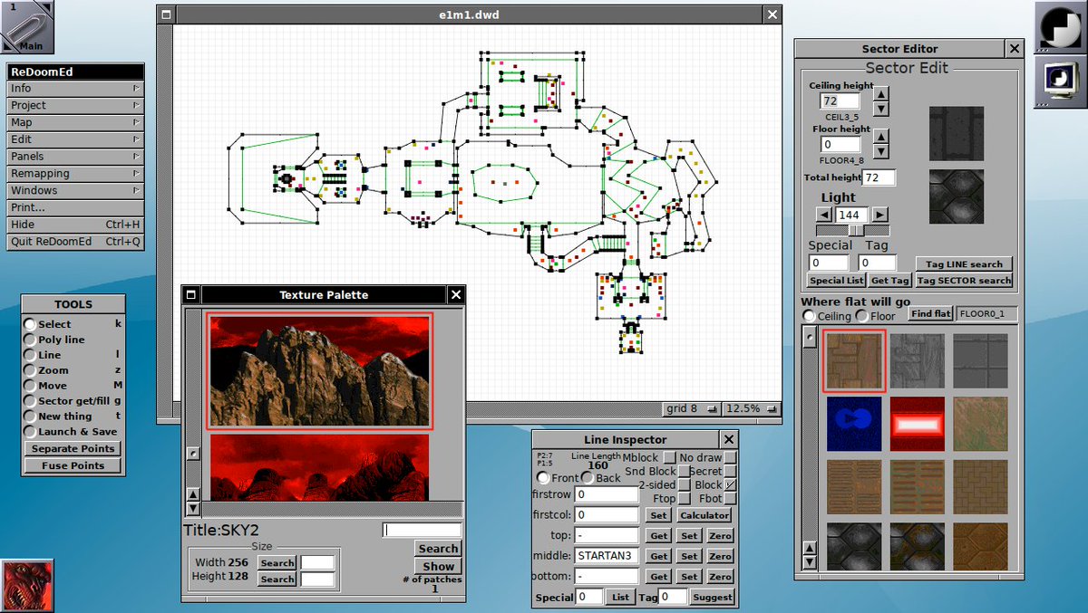 twilightedge's tweet image. Thanks to #GNUstep, ReDoomEd also runs on Linux &amp;amp; BSD, where it looks more like the original DoomEd
