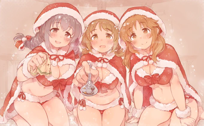 (絵/再掲)ふぅむ・・・非常にバリエーションに富んだそれぞれ異なる個性を持ついくつかの候補を考えたものの・・・一体どうしたものか・・・『トライアドぷに娘』・・・いや『ぷにむにょスクエア』・・・ 