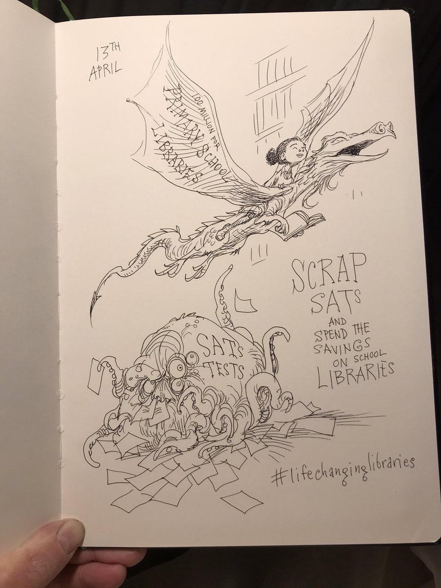 chrisriddell50's tweet image. Five Years... a sketchbook of political drawings.
@CressidaCowell  @UKLaureate #lifechanginglibraries