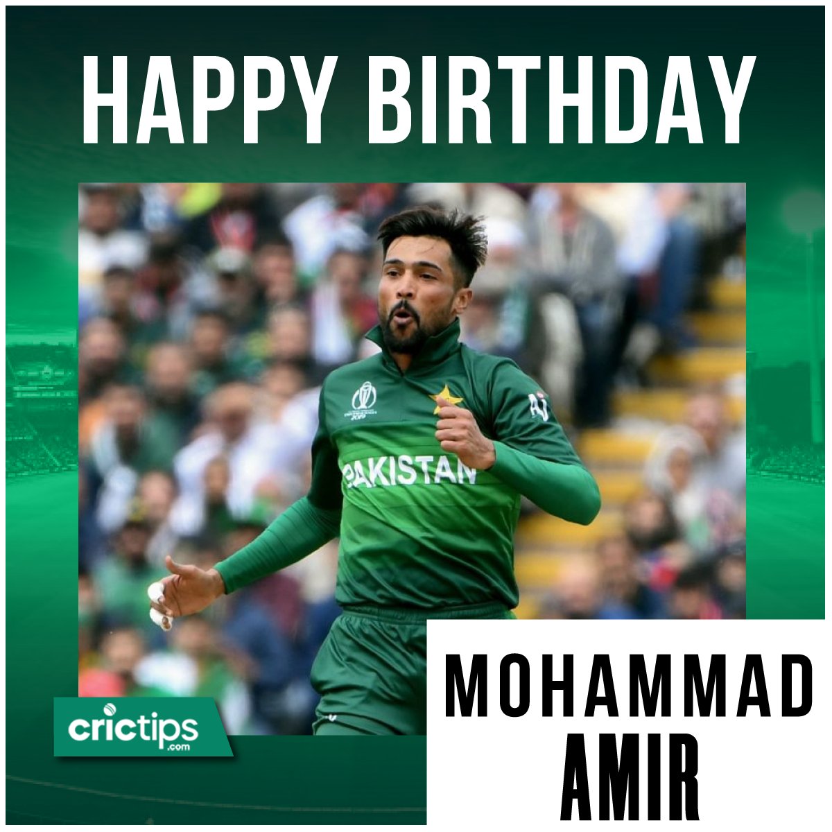 Let\s wish Pakistan star cricketer Mohammad Amir a very Happy Birthday.    