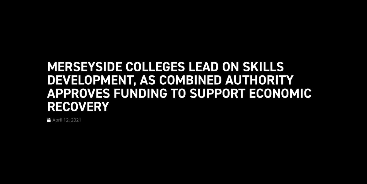 We're proud to be one of six colleges across Merseyside who have joined forces to create new courses for adults in growing sectors, helping to bridge the skills gap and reduce unemployment levels within the city region.

More here: downtowninbusiness.com/merseyside-col…

#BuildBackBetter