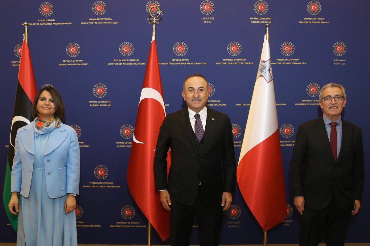 Minister for Foreign and European Affairs <a href="/EvaristBartolo/">Evarist Bartolo</a> had a working meeting with the #Libyan 🇱🇾 Minister of Foreign Affairs Najla Mangoush, and the Minister of Foreign Affairs of #Turkey 🇹🇷 <a href="/MevlutCavusoglu/">Mevlüt Çavuşoğlu</a> in #Ankara. Additional details ➡ foreignandeu.gov.mt/en/Government/…