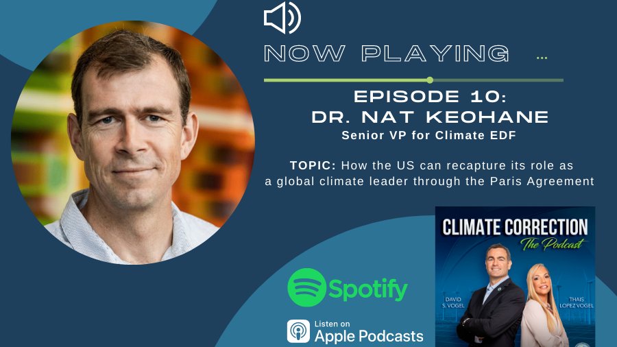 ➡️New #Podcast episode
Senior VP at <a href="/EnvDefenseFund/">EDF</a>, Dr. <a href="/NatKeohane/">Nat Keohane</a>, leads their #climate program. Topic: How the US can recapture Its role as a global climate leader through the #ParisAgreement. 
🚨Listen now: open.spotify.com/episode/4UA9AQ…