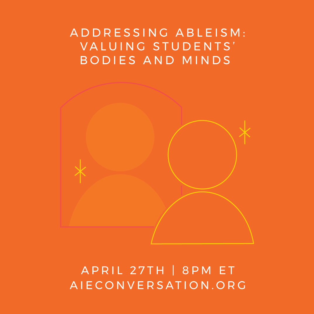 Addressing Ableism: Valuing Students Bodies and Minds - April 27th - mailchi.mp/75ddbfebfba6/p…
