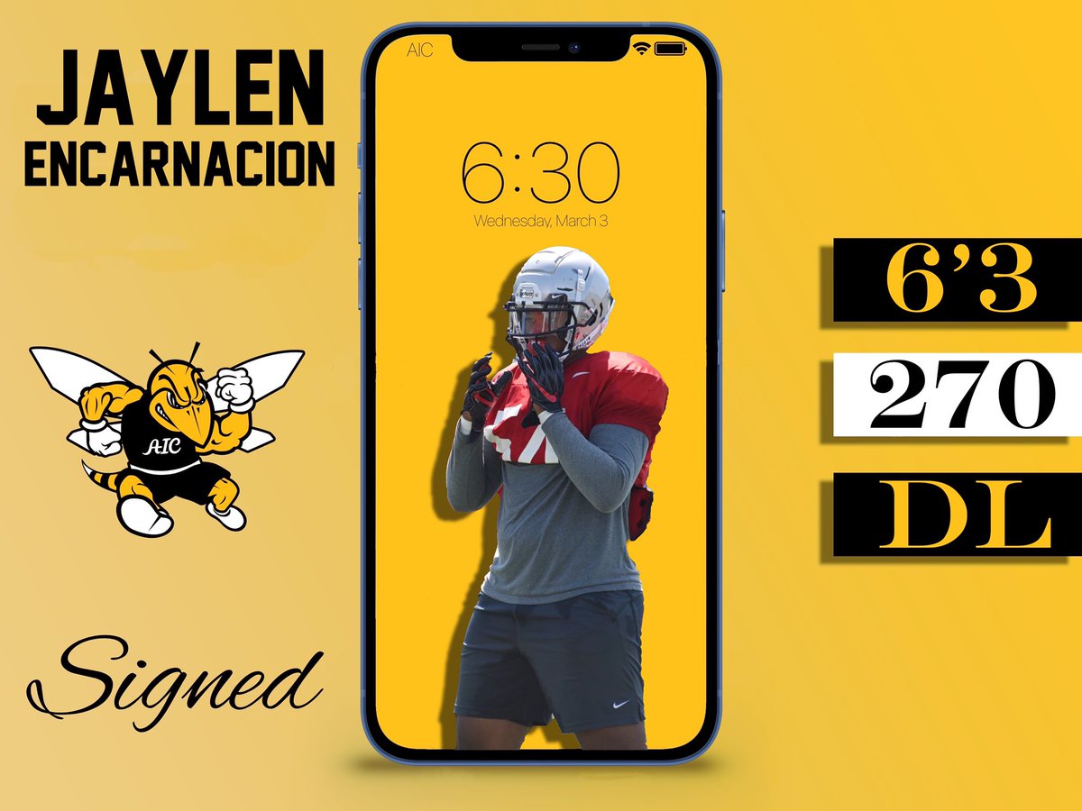 AICFootball's tweet image. 🚨Signed🖊️🚨

Welcome to the YellowJacket Family 🔥🐝

Jaylen Encarnacion 
6’3 270 DL
Pawtucket, RI
UNLV

#21Jackets
#AIelite