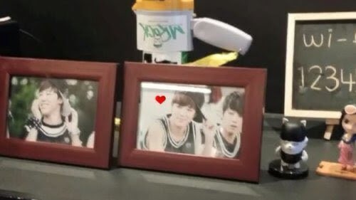 previously in jimin’s dad’s cafe there used to be jikook photos