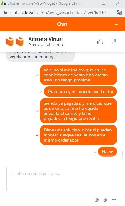 fmr1995's tweet photo. @Helion_1ero Quería un PC con gráfica + una gráfica aparte, me dejó añadir dos en el carrito pagadas y todo.
Después...nada más que historias...me obligaban a eliminar una y no me enseñaban su política de mierda. Obligan a coger los componentes que ellos quieren @pccomponentes https://t.co/Nophy1RI8K