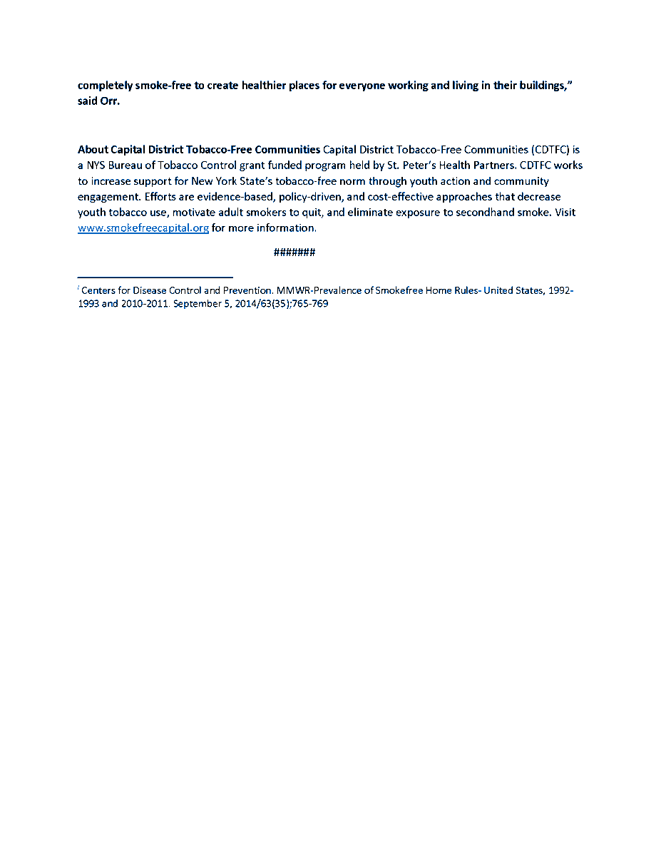 Capital District Tobacco-Free Communities (@smokefreecap) on Twitter photo #PressRelease We applaud <a href="/AlbanyNYLeg/">Albany County Leg.</a> <a href="/realbte/">Beroro T Efekoro</a> <a href="/mpeterforalbany/">Matthew Peter for Albany</a> @joanneecunningh for passing measures last night to protect residents of multi-unit housing from the harmful effects of exposure to secondhand smoke.
Read more here: smokefreecapital.org/capital-distri… #PressRelease We applaud <a href="/AlbanyNYLeg/">Albany County Leg.</a> <a href="/realbte/">Beroro T Efekoro</a> <a href="/mpeterforalbany/">Matthew Peter for Albany</a> @joanneecunningh for passing measures last night to protect residents of multi-unit housing from the harmful effects of exposure to secondhand smoke.
Read more here: smokefreecapital.org/capital-distri…