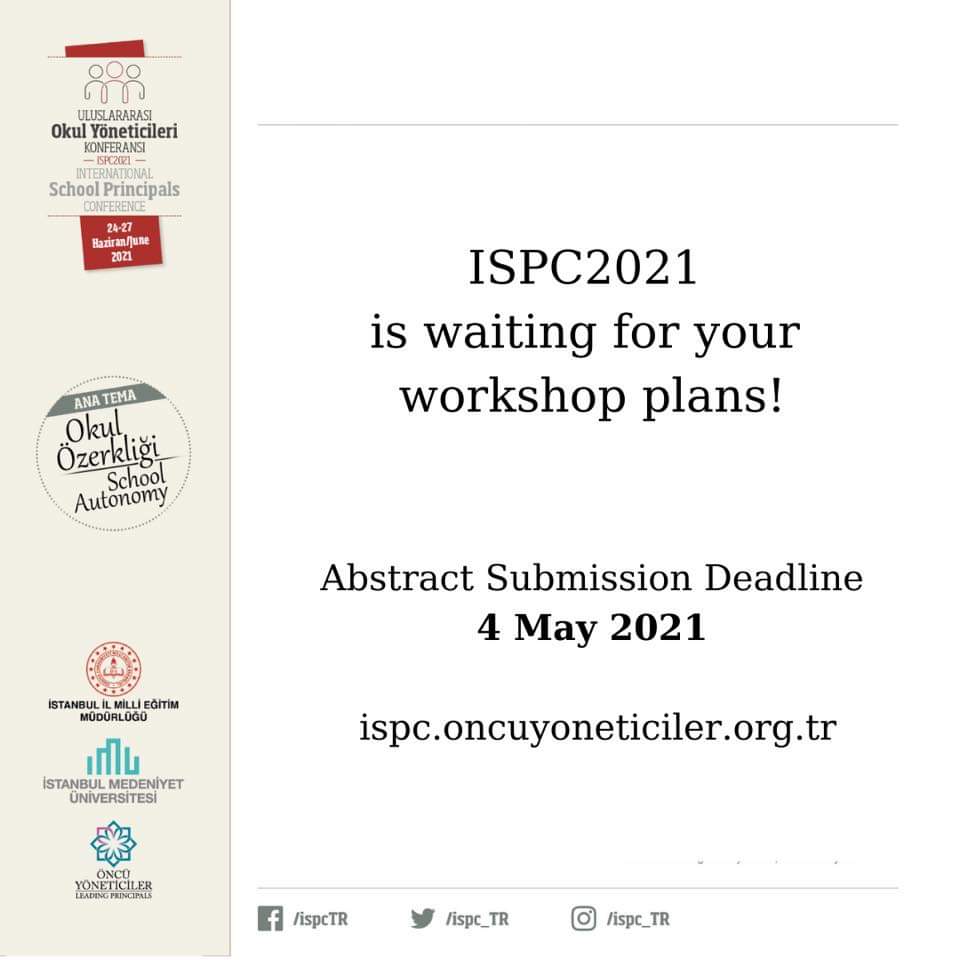 ftm___ytm's tweet image. We are waiting for your attendance!

oncuyoneticiler.org.tr/ispc2021/
For the further details🔝🔝🔝
#ISPC2021 #schoolprincipals #schoolprincipalsconference #internationalconference #leadingschoolprincipalssociety #schoolautonomy #ÖncüYöneticiler #Alanyazın #EtikOkul #YeniYazı #conference
