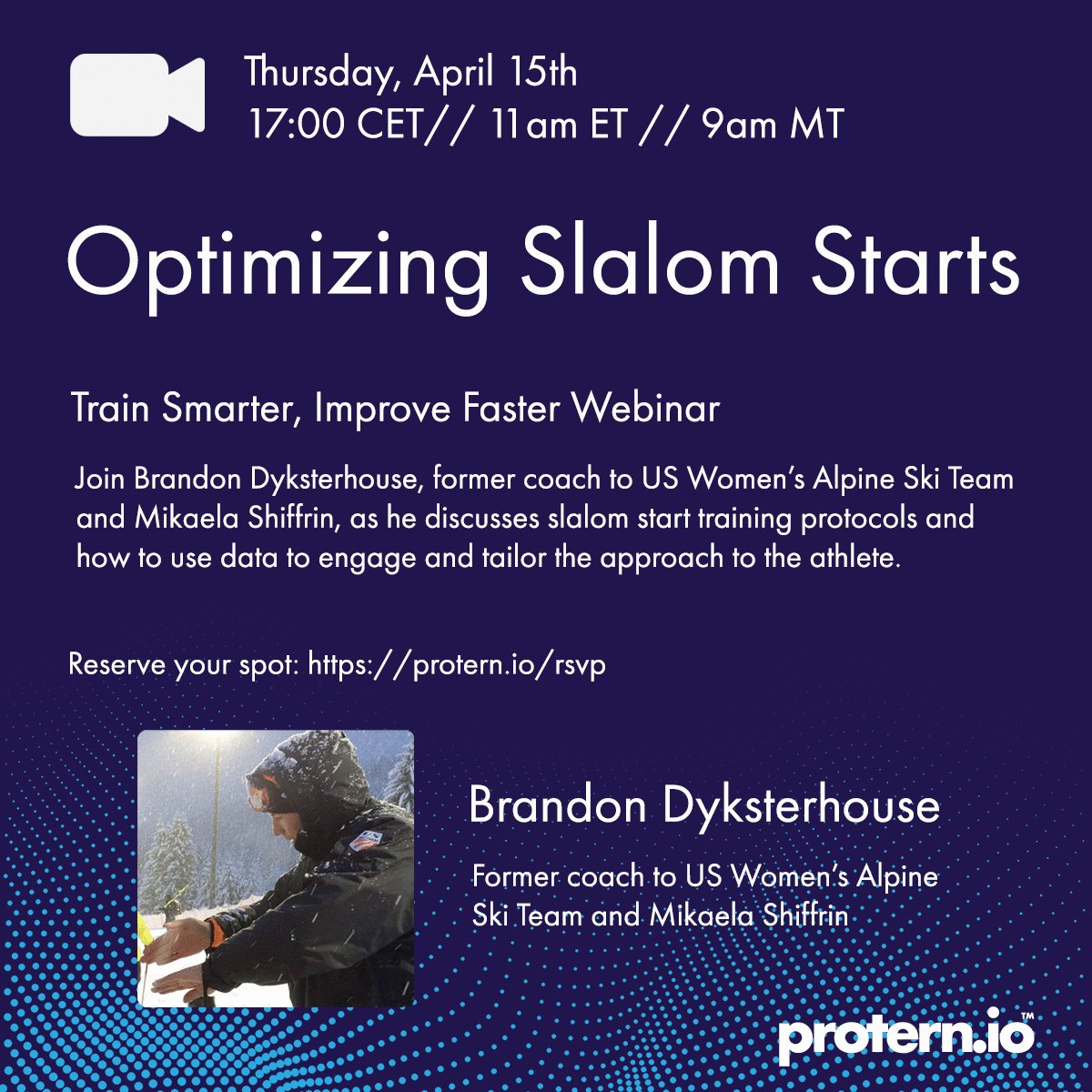 FREE Webinar **Limited Seating**
Optimizing Slalom Starts
Thursday April 15th
Click the link to reserve your spot!
bit.ly/3a5rBuu
#trainsmarter #improvefaster <a href="/dykster/">brandon dyksterhouse</a>