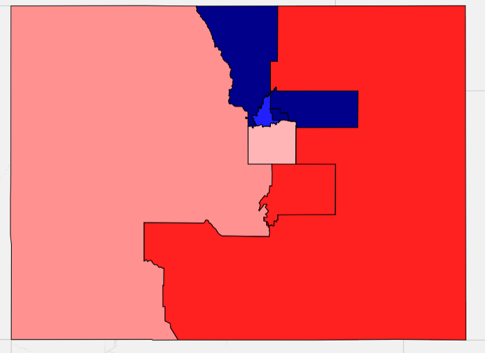 ...And just eyeballing it, not VRA compliant.Colorado: Legal, but unnecessarily ugly.Connecticut: Same as CO.Florida: Easily the worst FL map I've seen here. They can't destroy FL-05, has no Black majority seats (there should be 2) and you double-bunked multiple R incumbents.