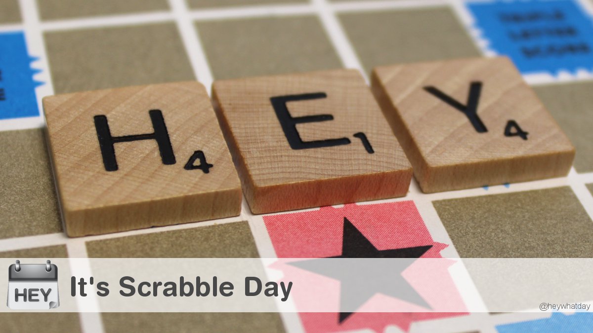 It's Scrabble Day! 
#ScrabbleDay #NationalScrabbleDay #Games