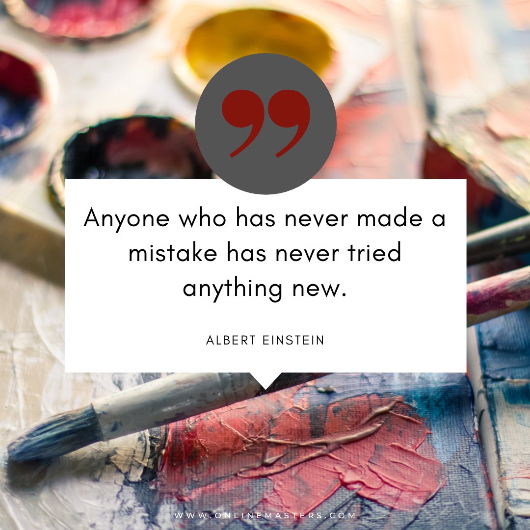 Don't be afraid of your mistakes. Learn from it, instead.

#mastersdegree #universitydegree #education #MBA #gradschool #OnlineMasters