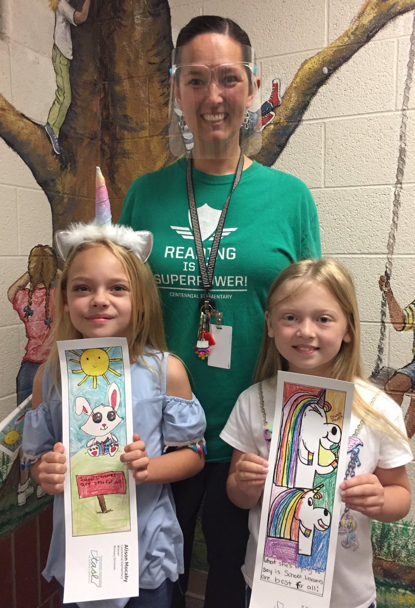 EmilyMatlock14's tweet photo. Congrats to Alison for winning 1st and Bristol for honorable mention in the 2021 @TASLTN bookmark contest! Over 150 entries were submitted. So proud their work will be shared with students and educators across TN. CENT Students Rock! #taslchat @aasl @CENT_Tweets @TraciTntvolsfan https://t.co/b5MPTHEI8m